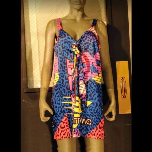 SOLD ASOS Graphic Print Eyelet Mini Dress - Picture 6 of 7